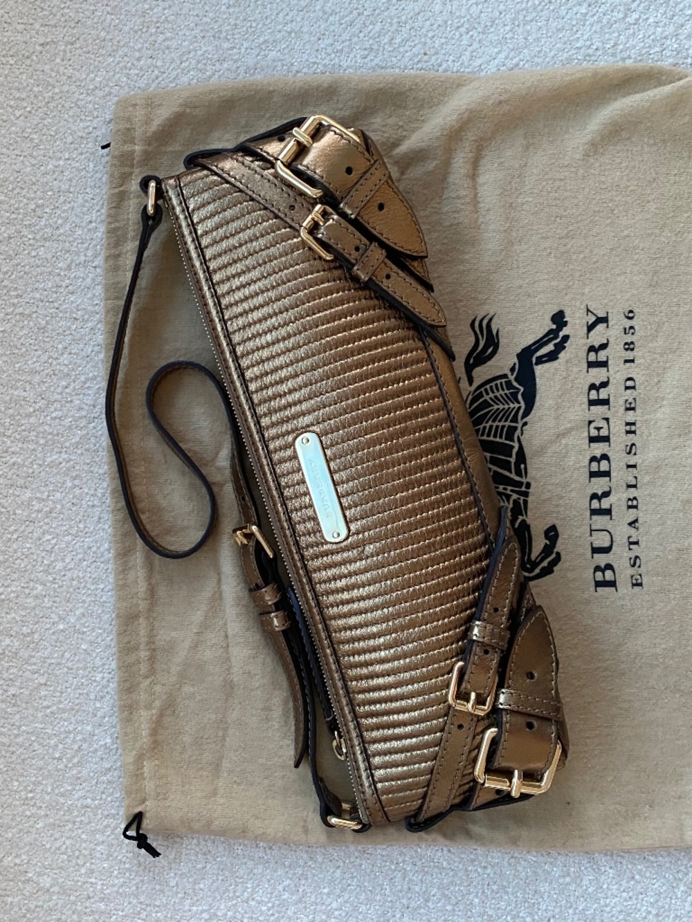 Burberry bronze shoulder bag